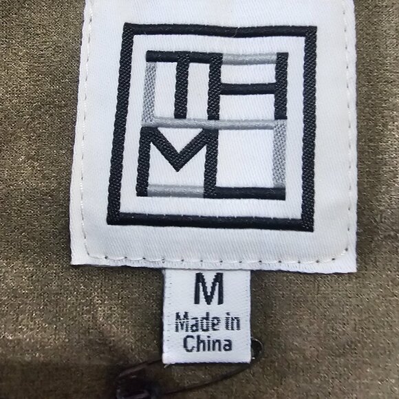 Olive Suede Like Longer Fitted Jacket - Picture 6 of 7